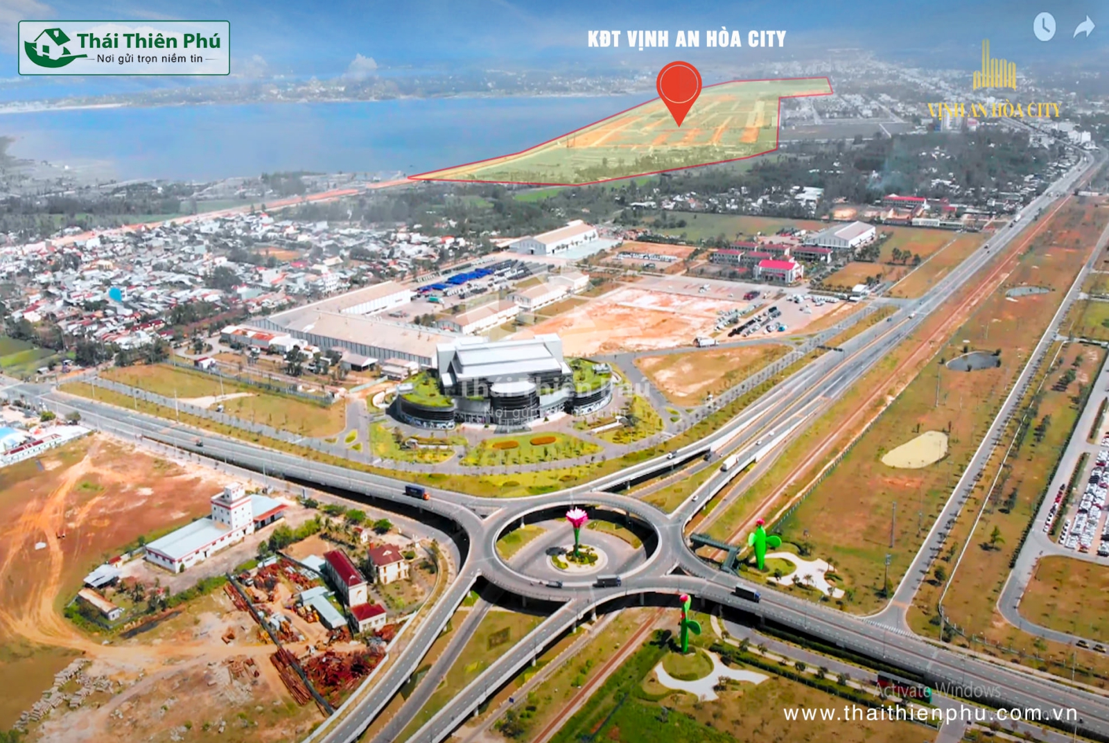 Hình ảnh tổng thể vị trí dự án KĐT Vịnh An Hòa City Chu Lai Núi Thành Quảng Nam